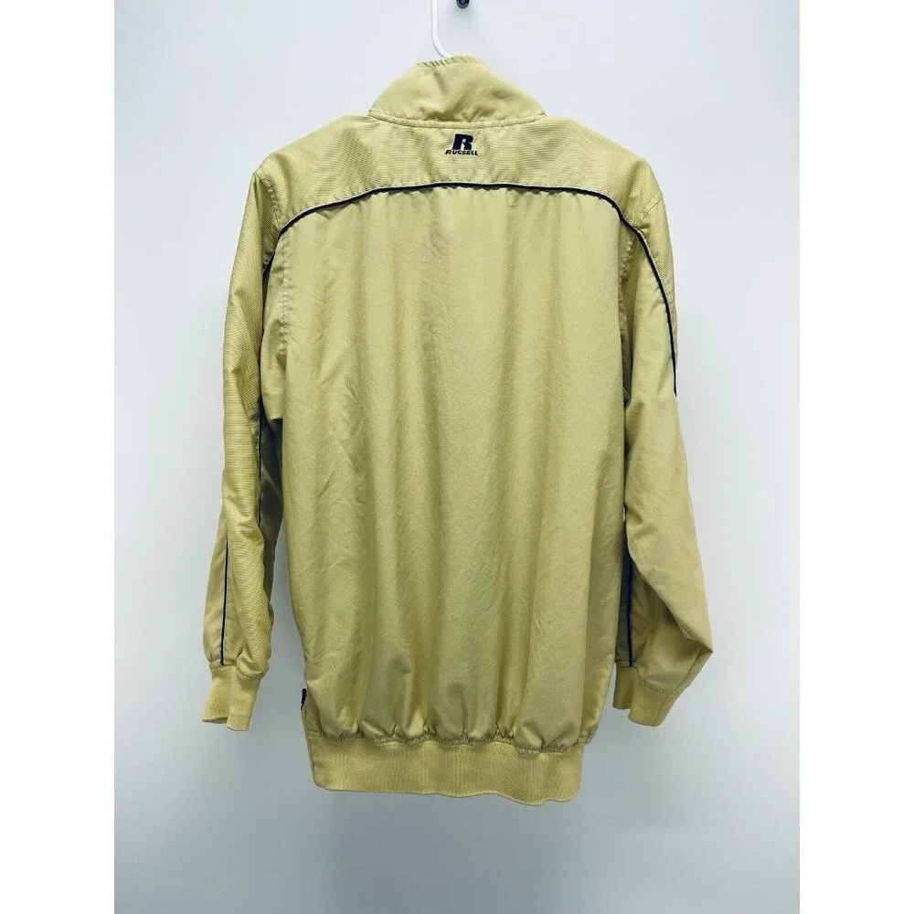 georgia tech Mens Jacket Yellow Pullover Sweathirt Russell Athletic Size Small